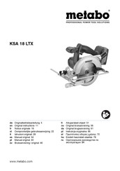 Metabo KSA 18 LTX Manual Original