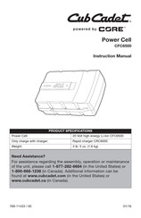 Core Cub Cadet CFC6500 Manual De Instrucciones