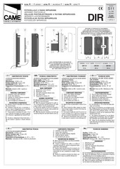 CAME R Serie Manual De Instrucciones