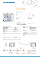 Sauermann KIMO INSTRUMENTS CO 112 Ficha Técnica