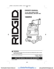 RIDGID 1400RV0 Manual Del Usuario