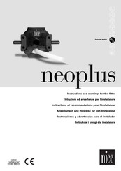 Nice Neoplus Instrucciones Y Advertencias Para El Instalador