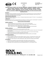 Sioux Tools 1953HP Instrucciones & Lista De Partes