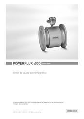 KROHNE POWERFLUX 4000 Inicio Rápido