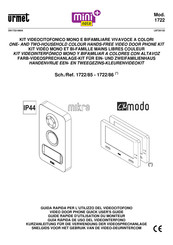 Urmet mini note + 1722/86 Manual Del Usuario