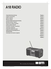 BTI A18 RADIO Manual Original