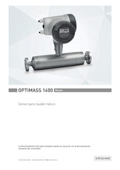 KROHNE OPTIMASS 1400 Manual De Instrucciones