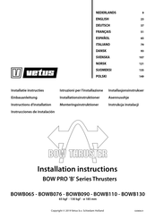 Vetus BOWB065 Instrucciones De Instalación