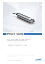 KROHNE OPTISENS TSS 2000 Hoja De Datos Técnica