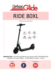 Urbanglide RIDE 80XL Manual De Instrucciones