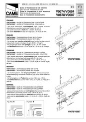 CAME VER Serie Manual De Instrucciones