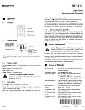 Honeywell RTH111 Serie Guia Del Usuario