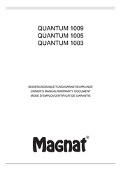 Magnat QUANTUM 1009 El Manual Del Propietario