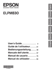 Epson ELPMB30 Manual Del Usuario