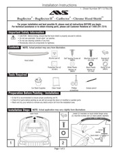 AVS Chrome Hood Shield Instrucciones De Instalación