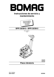 Bomag BPR 35/38-3 Instrucciones De Servicio Y Mantenimiento