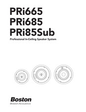 Boston Acoustics PRi85Sub Manual Del Usuario