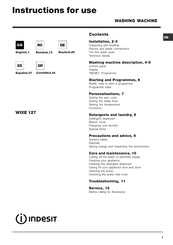 Indesit WIXE 127 Instrucciones De Uso