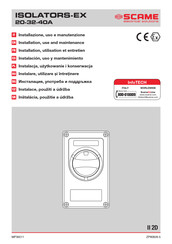 Scame 590.XEM20 Serie Instalación Uso Y Mantenimiento