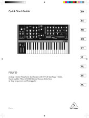 Behringer POLY D Guia De Inicio Rapido