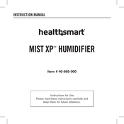 HealthSmart MIST XP Manual De Instrucciones