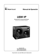 Meyer Sound USW-1P Manual De Operación