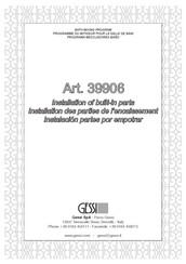 Gessi 39906 Manual De Instrucciones