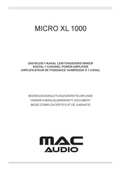 MAC Audio MICRO XL 1000 El Manual Del Propietario