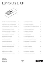 Osram LS/PD LT2 LI UF Manual De Instrucciones