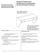 Prepac Designer Floating Desk Instrucciones De Armado