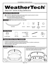 Weathertech Easy-On Instrucciones De Instalación