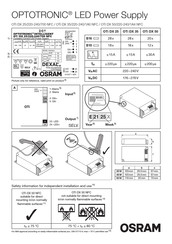 Osram OPTOTRONIC OTi DX 25/220-240/700 NFC Manual De Instrucciones