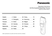 Panasonic ER2211 Instrucciones De Operación