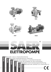 SAER Elettropompe IR4P Manual De Empleo Y Mantenimiento