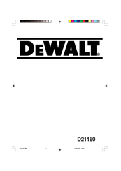 DeWalt D21160 Manual De Instrucciones