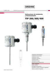 KROHNE TTP 300 Instrucciones De Instalación Y Funcionamiento