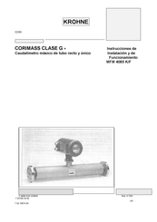 KROHNE CORIMASS CLASE G + Instrucciones De Instalación Y De Funcionamiento