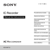 Sony ICD-SX712 Manual De Instrucciones