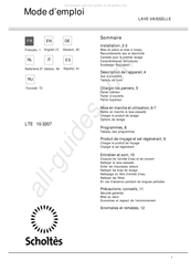 SCHOLTES LTE 10-3207 Manual De Instrucciones