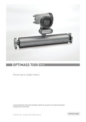 KROHNE OPTIMASS 7000 Manual De Instrucciones