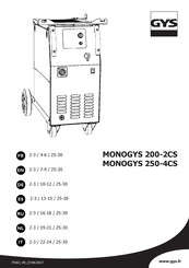 GYS MONOGYS 200-2CS Manual Del Usuario