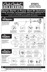 Cub Cadet ST227c Manual Del Usuario