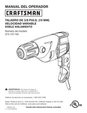 Craftsman 315.101140 Manual Del Operador