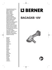 Berner BACAGXB 18V Manual Original