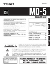 Teac MD-5 Manual Del Usuario