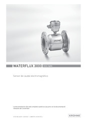 KROHNE WATERFLUX 3000 Inicio Rápido