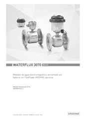 KROHNE WATERFLUX 3070 Manual De Instrucciones