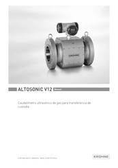 KROHNE ALTOSONIC V12 Manual De Instrucciones