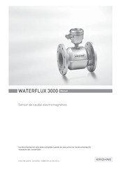 KROHNE WATERFLUX 3000 Manual De Instrucciones