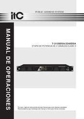 ITC T-2120DSA Manual De Instrucciones